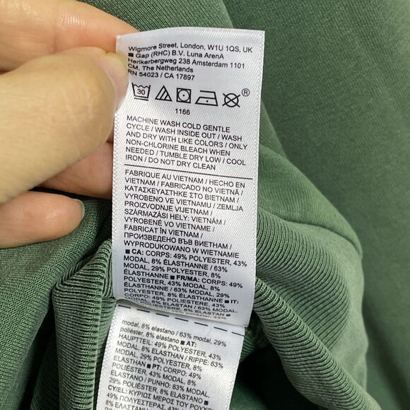 Athleta V-Neck Pullover Sweatshirt Women Green Long Sleeves Size Medium - Picture 6 of 9